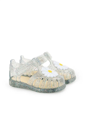 Unisex S10322 Tobby Gloss Flor Çocuk Sandalet - Beyaz - İgor